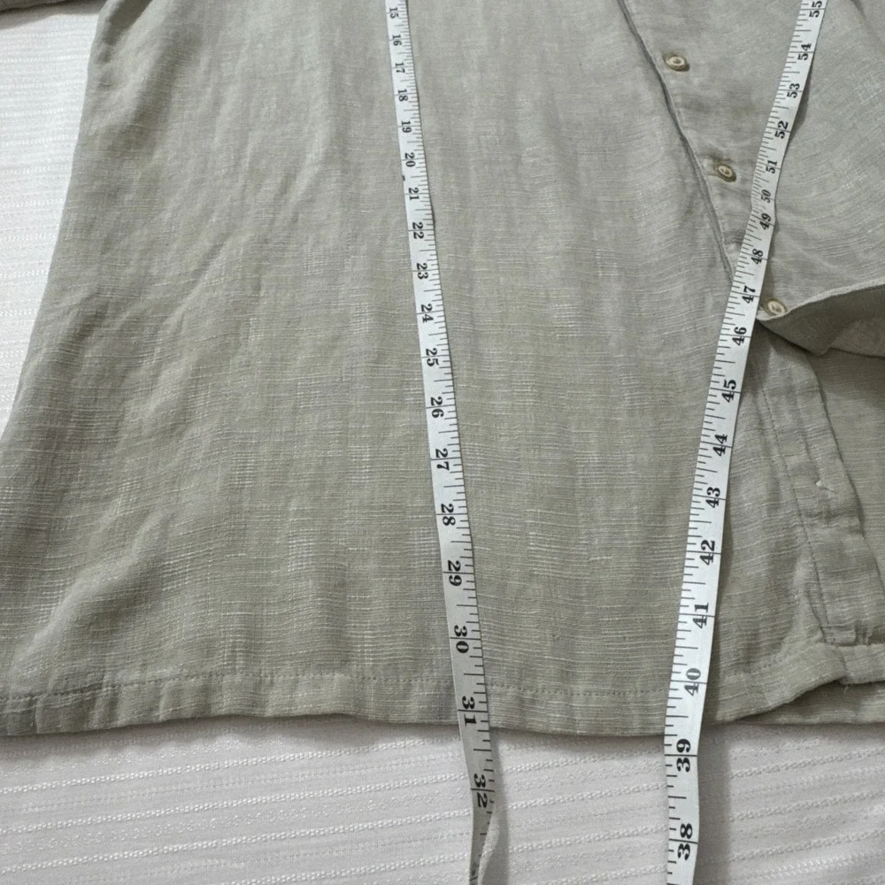 TASSO ELLA ISLAND Silk Linen Shirt Men's XXL Short Sleeve Buttondown Resort wear